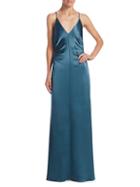Halston Heritage Ruched-side Column Gown