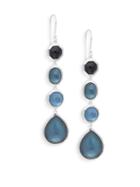 Ippolita Sterling Silver Blue Quartz & Black Onyx Geometric Drop Earrings
