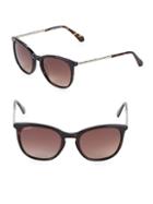 Balmain Tortoise 51mm Square Sunglasses