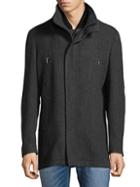 Saks Fifth Avenue Made In Italy Sport Bomber Wool Top Coat