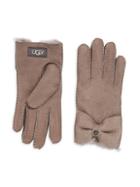 Ugg Australia Naveah Bow Shearling-trimmed Gloves