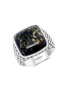 Effy Sterling Silver & Obsidian Ring