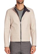 Giorgio Armani Reversible Cashmere-blend Zip-front Jacket
