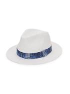 Saks Fifth Avenue Made In Italy Potenza Basket Weave Fedora