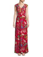 Tadashi Shoji Floral-print Floor-length Dress