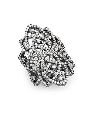 Noir Crystal Pave Ring