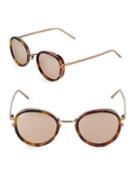 Linda Farrow Luxe 48mm Round Sunglasses