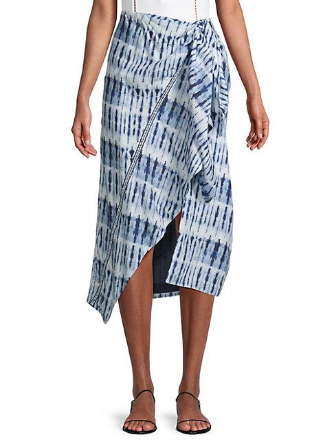 Jonathan Simkhai Midi Wrap Cover-up Skirt