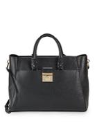 Versace Collection Convertible Calfskin Leather Tote Bag