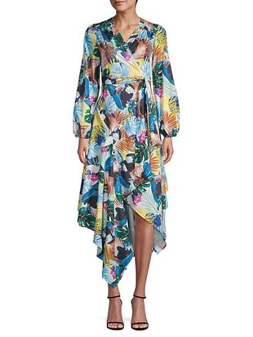 Lumie Tropical Print Wrap Dress