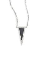 Ef Collection 14k White Gold Dagger Pendant Necklace