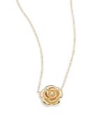 Saks Fifth Avenue 14k Yellow Gold Flower Pendant Necklace