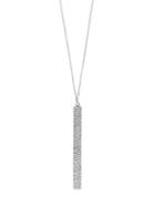 Effy 14k White Gold Diamond Bar Pendant Necklace