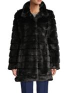 Karl Lagerfeld Paris Tiered Faux Fur Coat