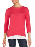Calvin Klein Collection Double-layered Woven Sweater