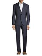 Boss Hugo Boss Johnstons & Lenon Classic-fit Checker Virgin Wool Suit