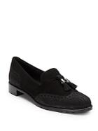 Stuart Weitzman Guything Leather & Suede Tassel Loafers