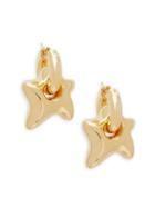 Sphera Milano 14k Gold Chubby Hoop & Star Dangle Earrings