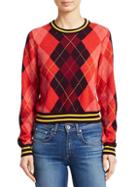 Rag & Bone Dex Wool Argyle Cropped Sweater