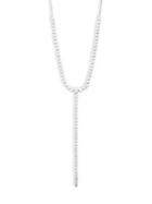 Cz By Kenneth Jay Lane Cubic Zirconia Pave Disk Bolo Necklace