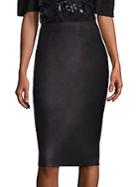 Rebecca Taylor Faux Leather Pencil Skirt