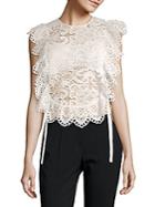 Nightcap Clothing Cotton Scalloped Lace Top