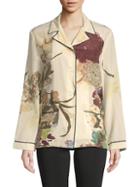 Valentino Floral Silk Button-down Shirt