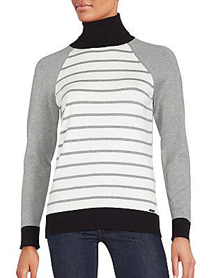Calvin Klein Striped Long Sleeve Sweater
