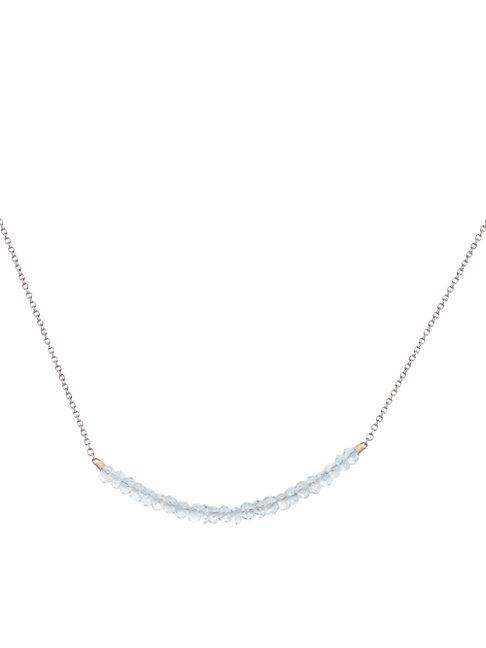 Meira T 14k White Gold & Blue Topaz Beaded Necklace