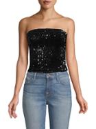 Renvy Sequined Strapless Top