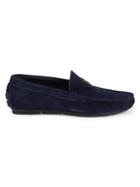 Roberto Cavalli Firenze Logo Suede Driving Shoes