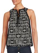 Saks Fifth Avenue Off 5th Sleeveless Lace-up Front Top