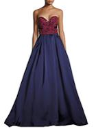 Mac Duggal Beaded Satin Strapless Gown