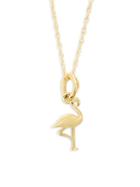 Saks Fifth Avenue Made In Italy 14k Yellow Gold Flamingo Pendant Necklace