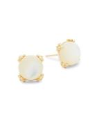 Anzie Mother-of-pearl And 14k Gold Stud Earrings