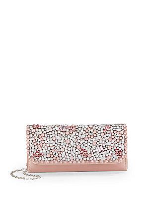 Saks Fifth Avenue Red Large Stone Clutch