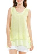 Vince Camuto Double Layered Knit Tank