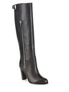 Sergio Rossi Stack Heel Leather Boots