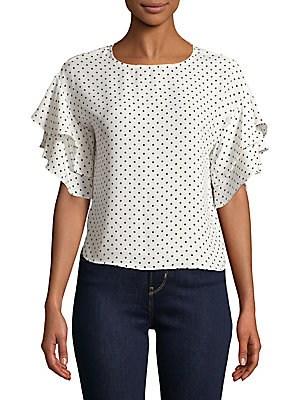Vince Camuto Tiered Ruffle-sleeve Blouse