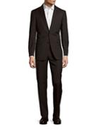 Calvin Klein Solid Charcoal Wool Suit