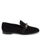 Karl Lagerfeld Paris Luella Chain Embellished Suede Loafers