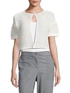 Lafayette 148 New York Shadow Striped Cropped Top