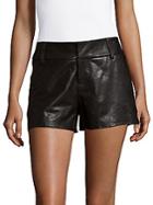 Alice + Olivia Lamb Leather Front Shorts