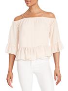 Clich Ruffled Off-the-shoulder Top