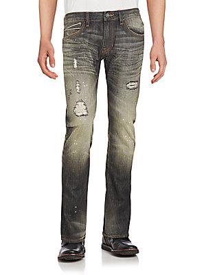 Cult Of Individuality Whiskered & Distressed Jeans
