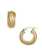 Saks Fifth Avenue 14k Italian Gold Twisted Hoop Earrings