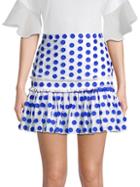 Alexis Harley Polka Dot Ruffle Mini Skirt