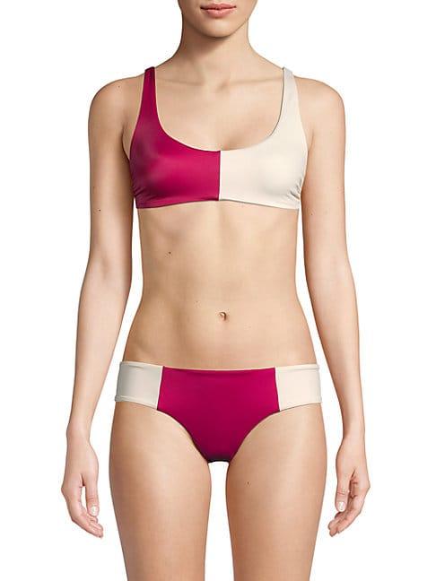 Tori Praver Swim Colorblock Bikini Top