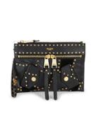 Moschino Studded Leather Clutch