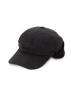 Saks Fifth Avenue Made In Italy Knit-back Wool-blend Cap